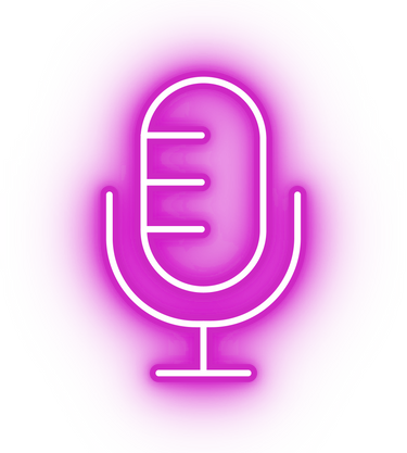 Neon pink mic icon